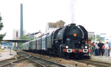 Locomotive vapeur 141R en gare du Creusot